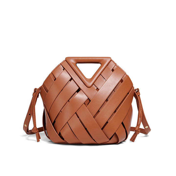 Handcrafted Woven Leather Shoulder Bag Kalsten