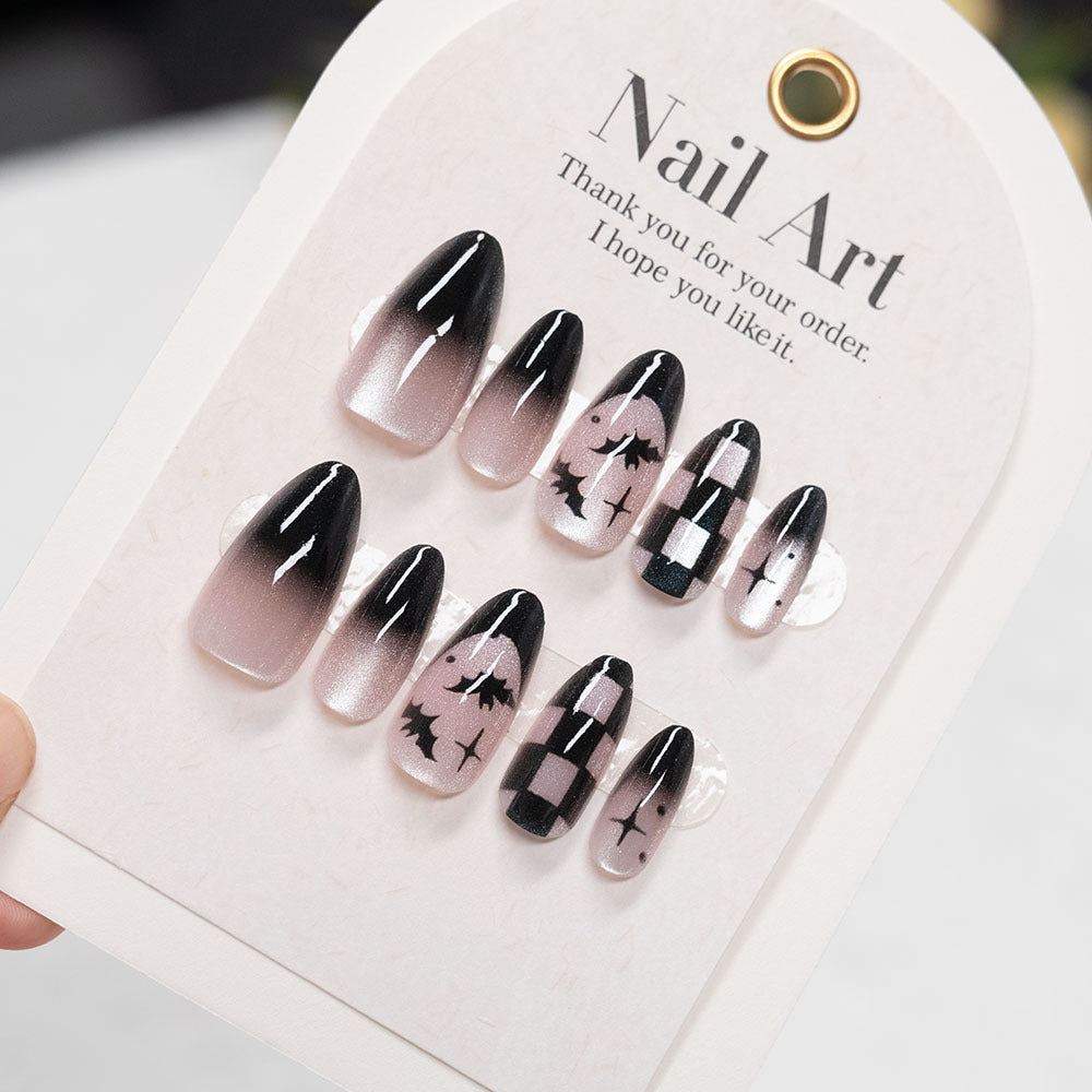 Halloween-Themed Stiletto Press-On Nails