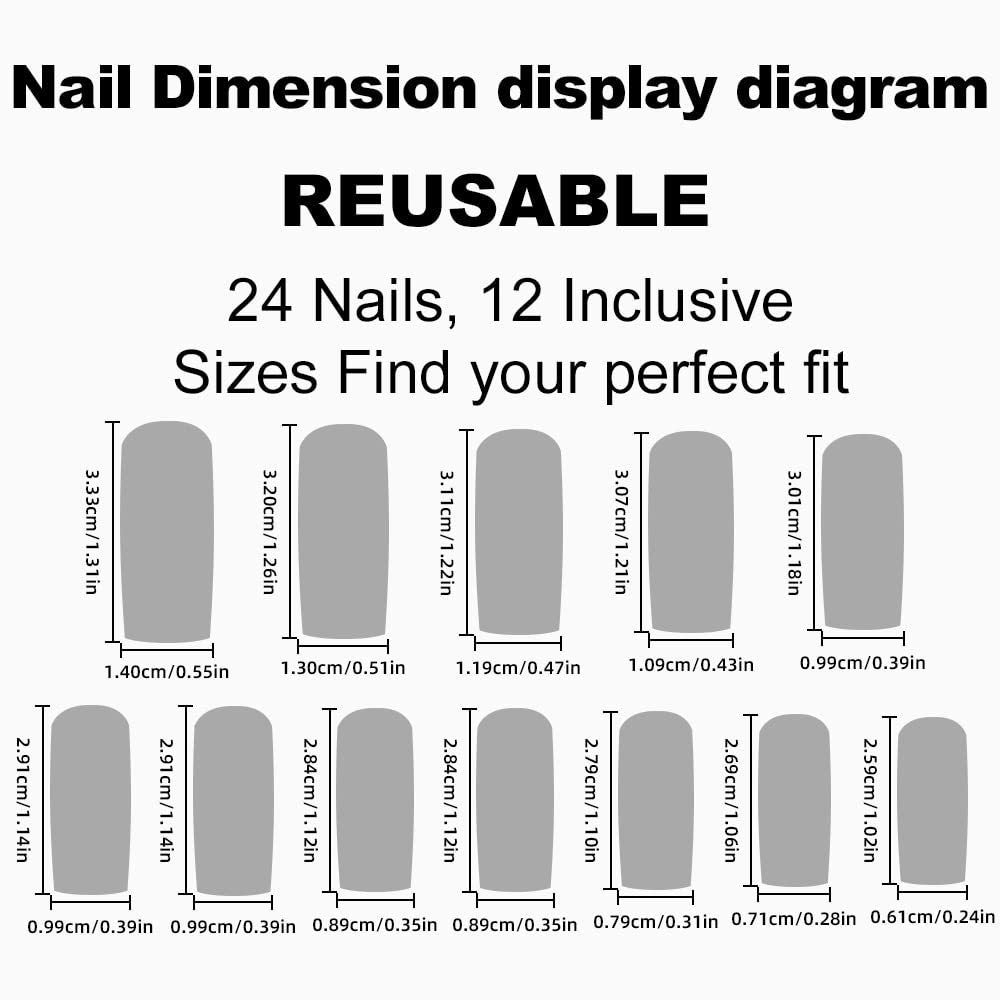 Glamorous artificial nail tips with 3D decorative elements Kalsten