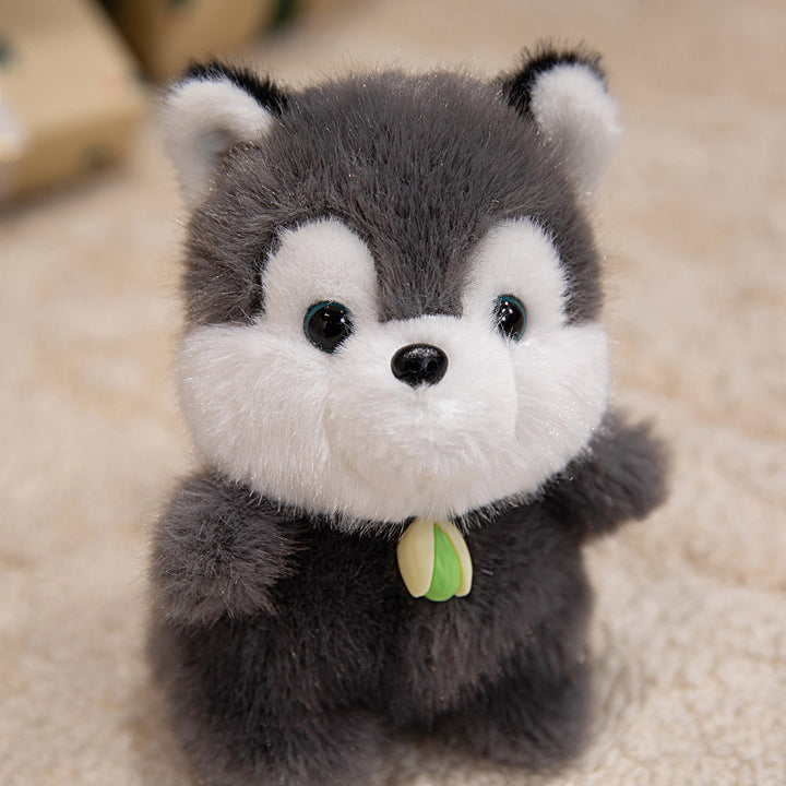 Plush Dog Bag Charm Keychain with Soft Faux-Fur Body & Loop Strap Kalsten