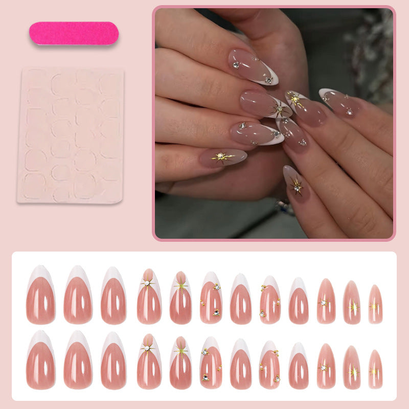 Artificial nail set with elegant tips and glitter accents Kalsten