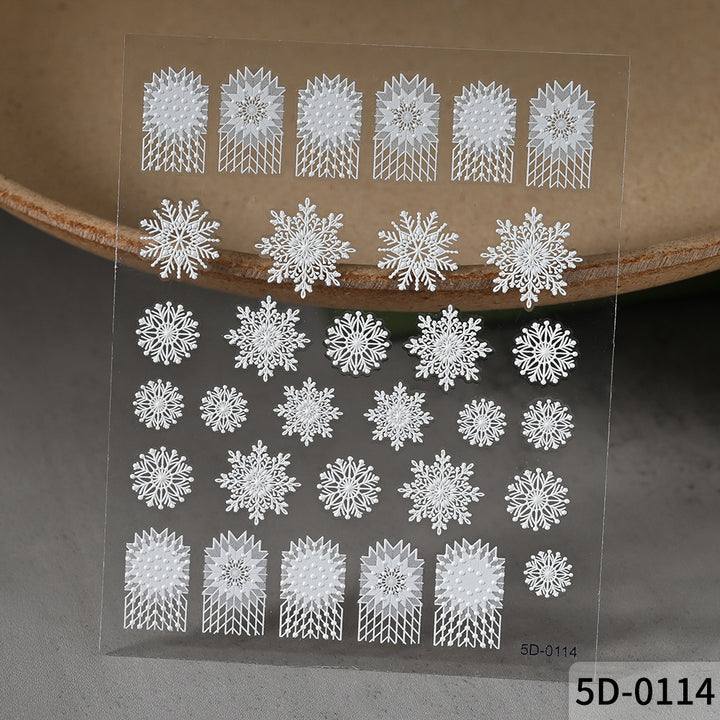 Snowflake Decorative Nail Art Sticker Set
