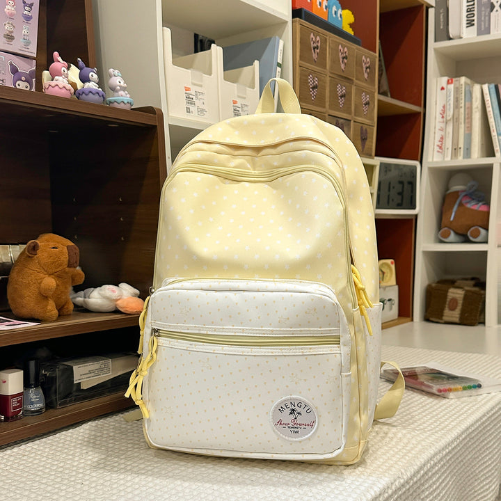 Whimsical Star-Patterned School Backpack Kalsten