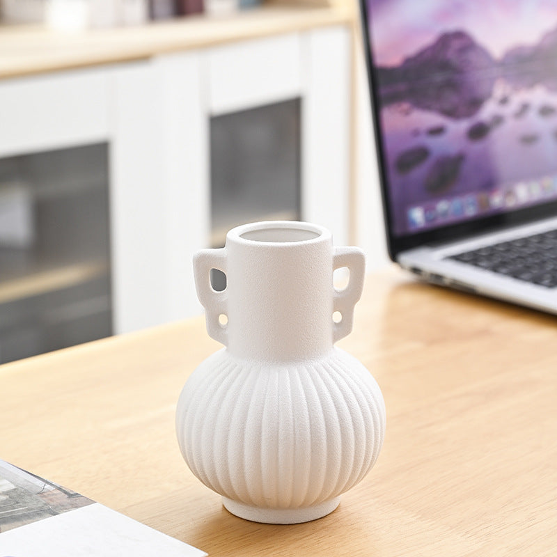 Textured Decorative Ceramic Flower Vase Kalsten