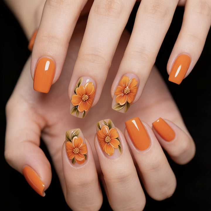 Artificial nails with floral design Kalsten