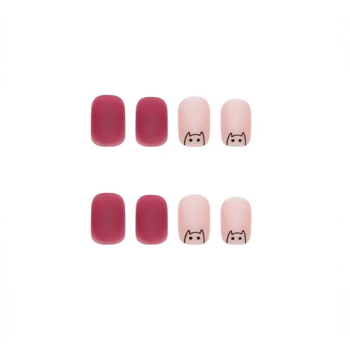 Cute Cartoon-Themed Press-On Nail Art Set