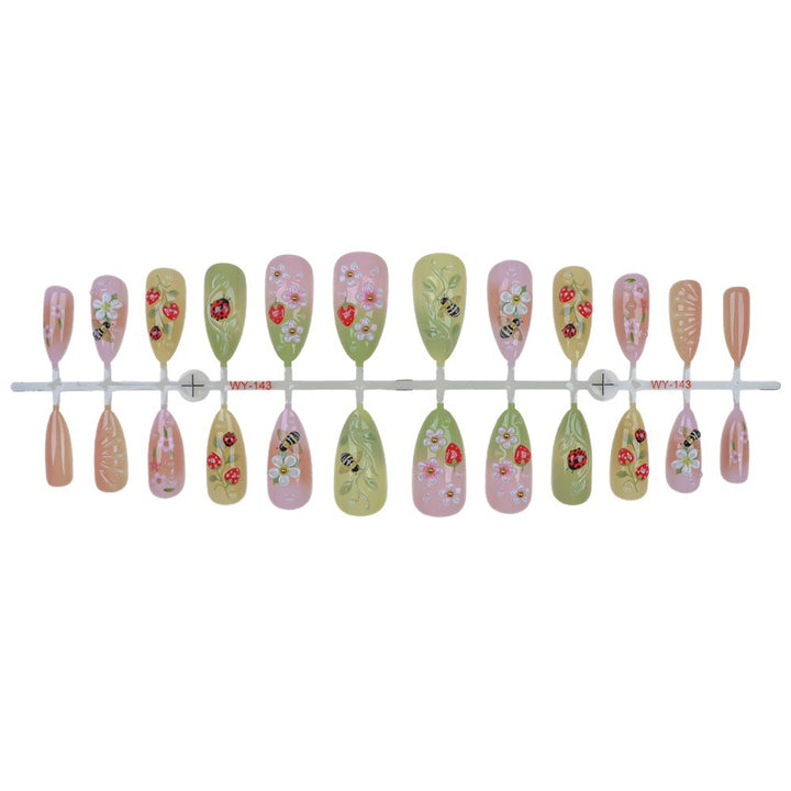 Artistic Floral Design Press-On Nails Kalsten