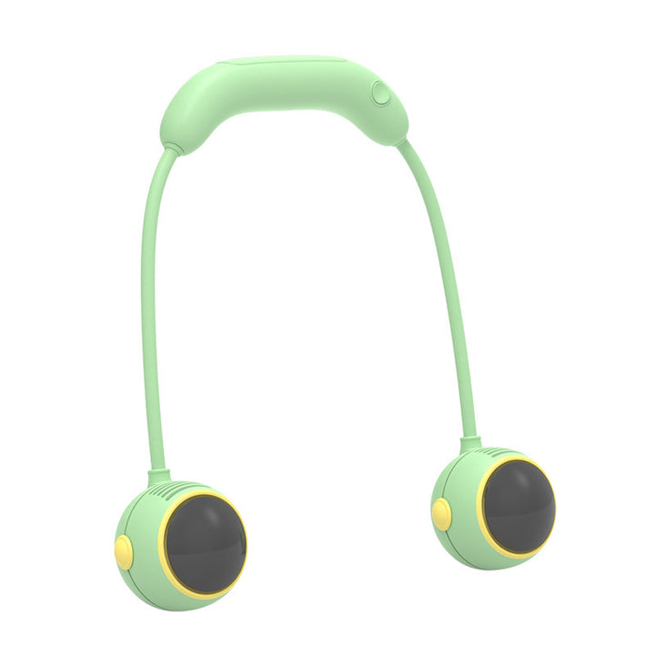 Cooling hands-free rechargeable dual bear-ear neck fan with adjustable speeds Kalsten
