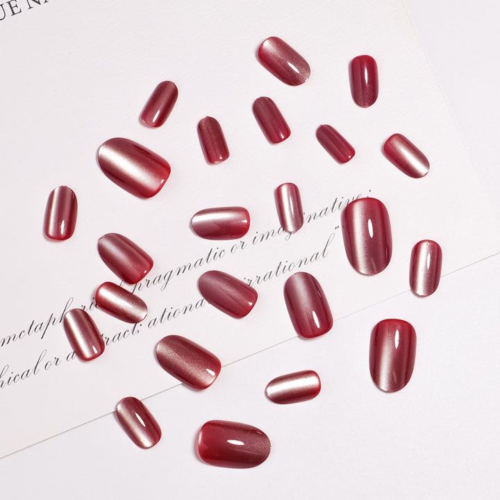 Glossy Almond-Shaped Press-On Nails Set Kalsten