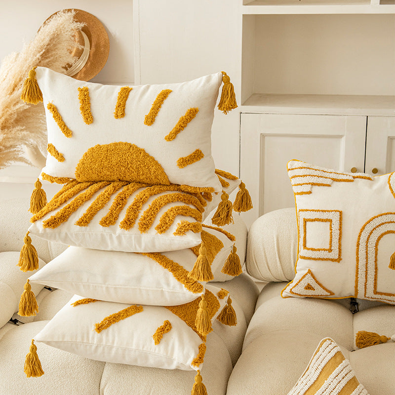 Decorative Tufted Geometric Throw Pillow Cover