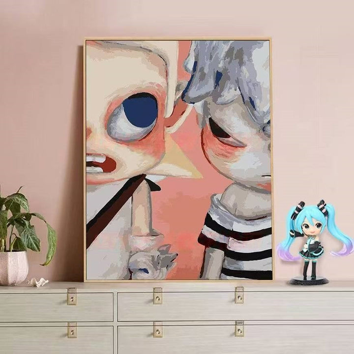 Playful Character Illustration Canvas Art Kalsten