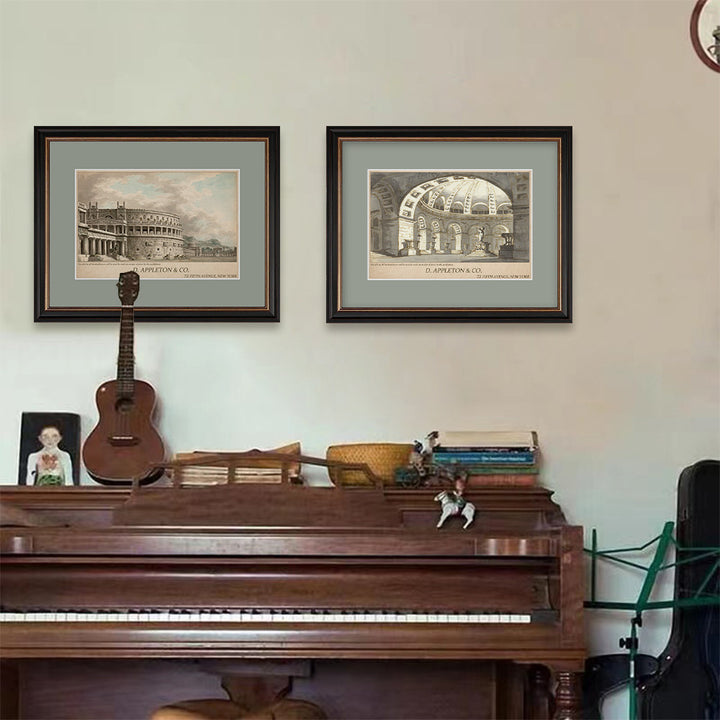 Vintage Roman Architecture Framed Art