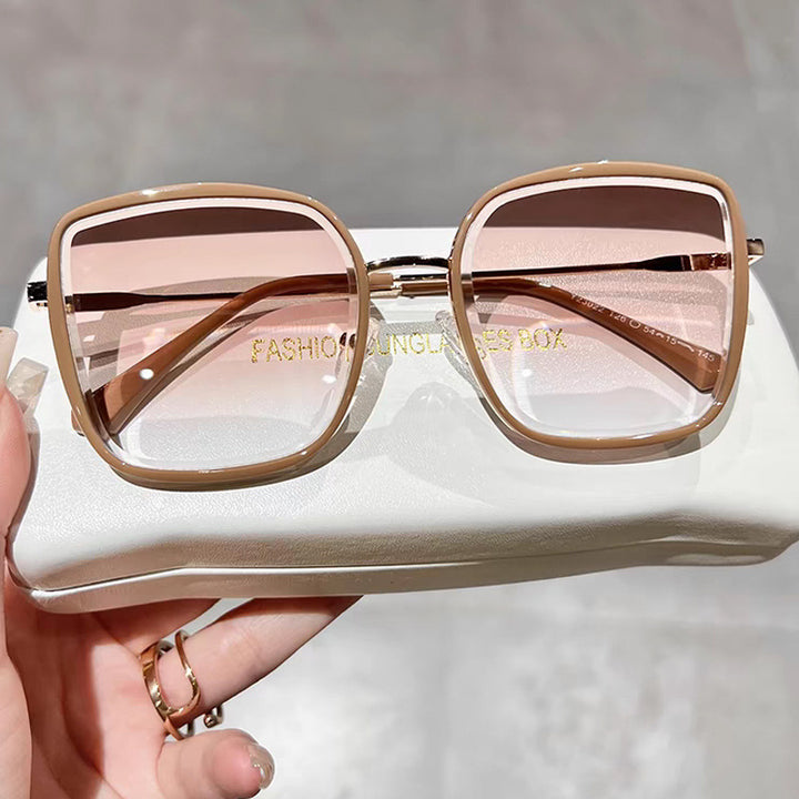 Women's oversized sunglasses with elegant metal frame and polarized lenses Kalsten