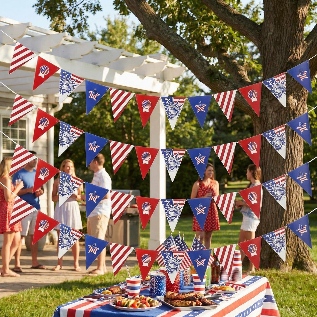 Unisex nan Pennant chain with USA motif made of weather-resistant polyester Kalsten