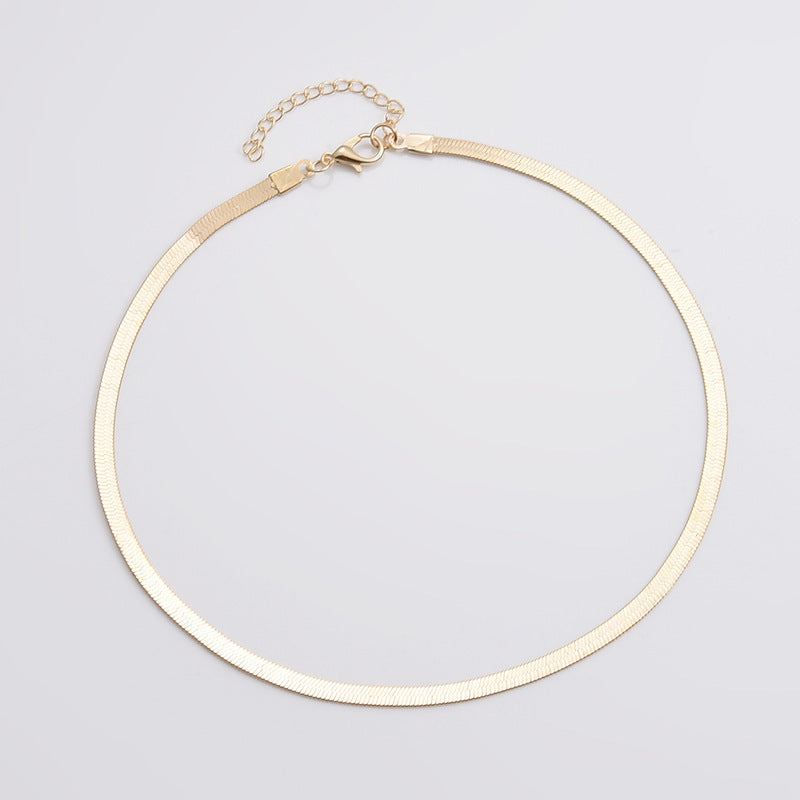 Sleek Snake Chain Necklace Kalsten