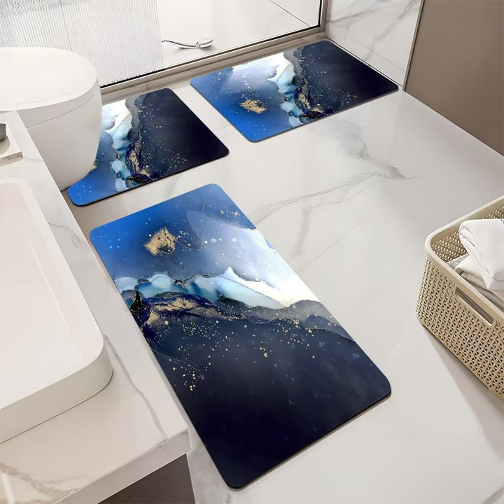 Floral Patterned Bathroom Mat Set Kalsten
