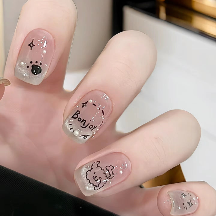 Whimsical Cartoon-Themed Press-On Nail Set Kalsten