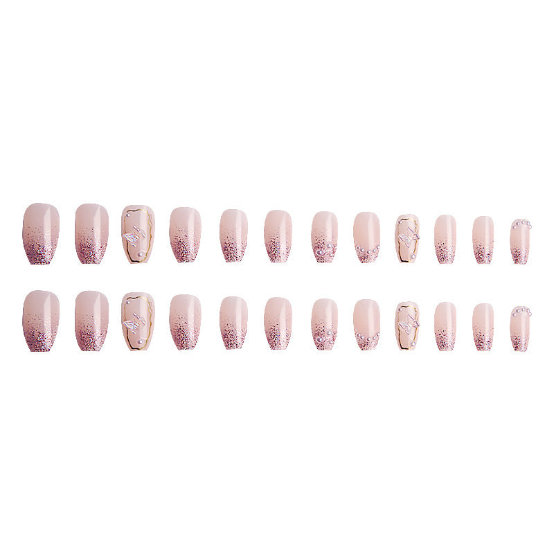 Premium Decorative Press-On Nail Set with Butterfly Accents Kalsten