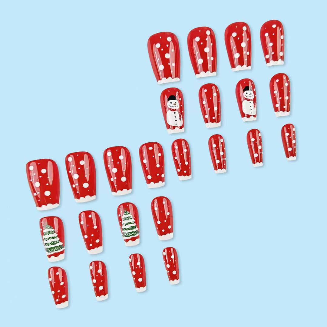 Artificial nail set with festive Christmas designs Kalsten