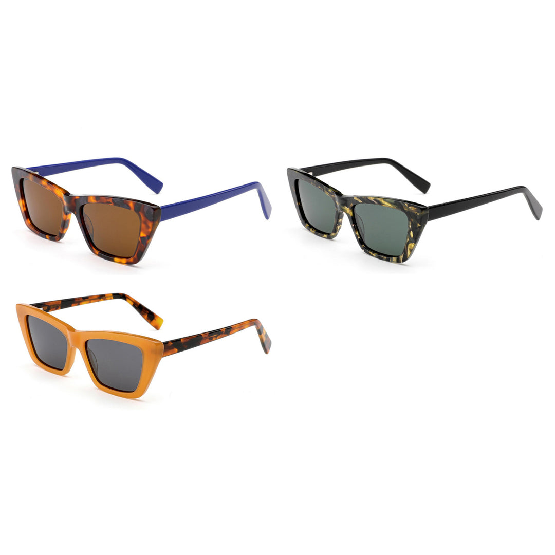 Women's sunglasses in trendy, geometric design with high-quality plastic frame Kalsten