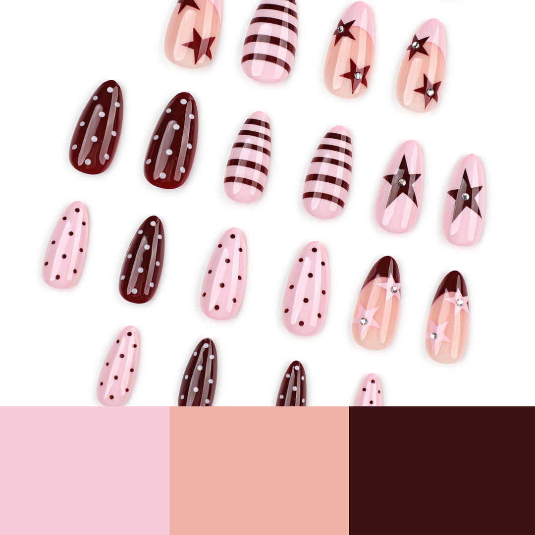Artful nail art with glittering star motifs Kalsten