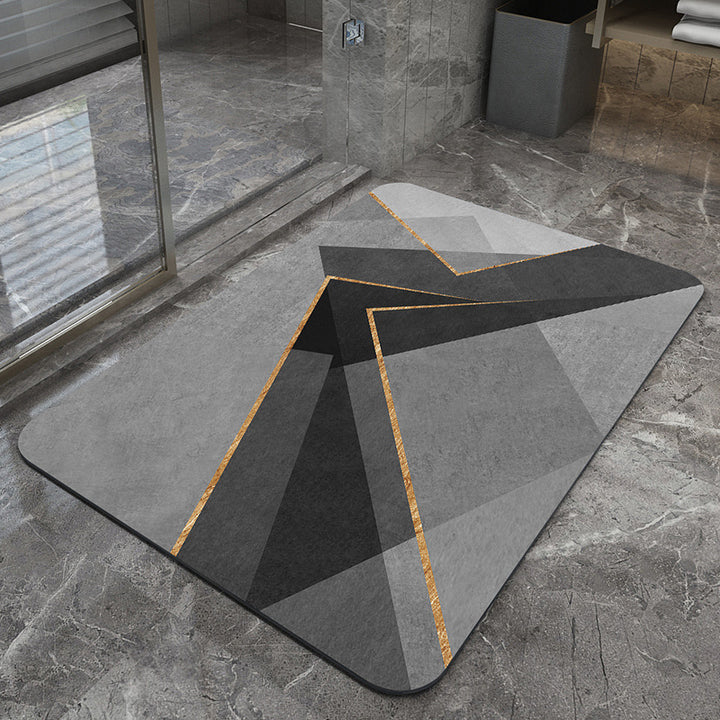 Modern Geometric Bath Mat Kalsten