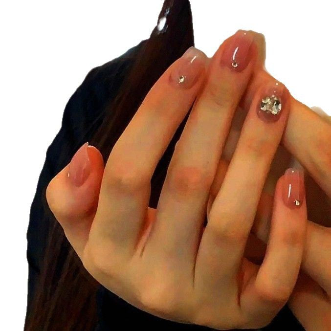 Elegant Crystal-Embellished Press-On Nail Set Kalsten