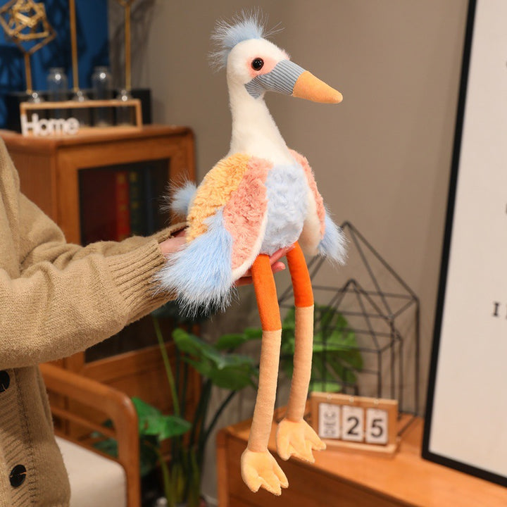 Long-Legged Plush Seabird Stuffed Toy with Fluffy Wings and Bendable Legs Kalsten