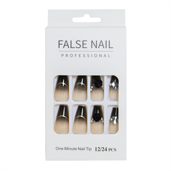 Decorative Press-On Nail Set with 3D Accents Kalsten