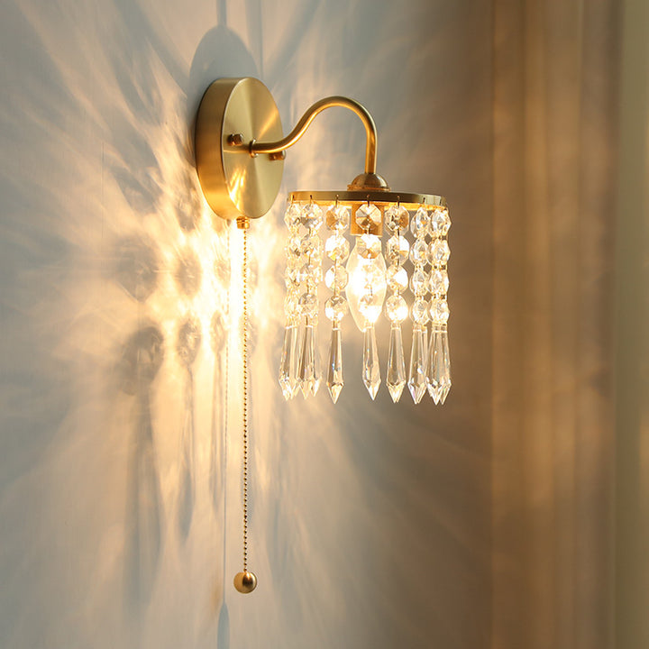 Crystal Hanging Wall Sconce