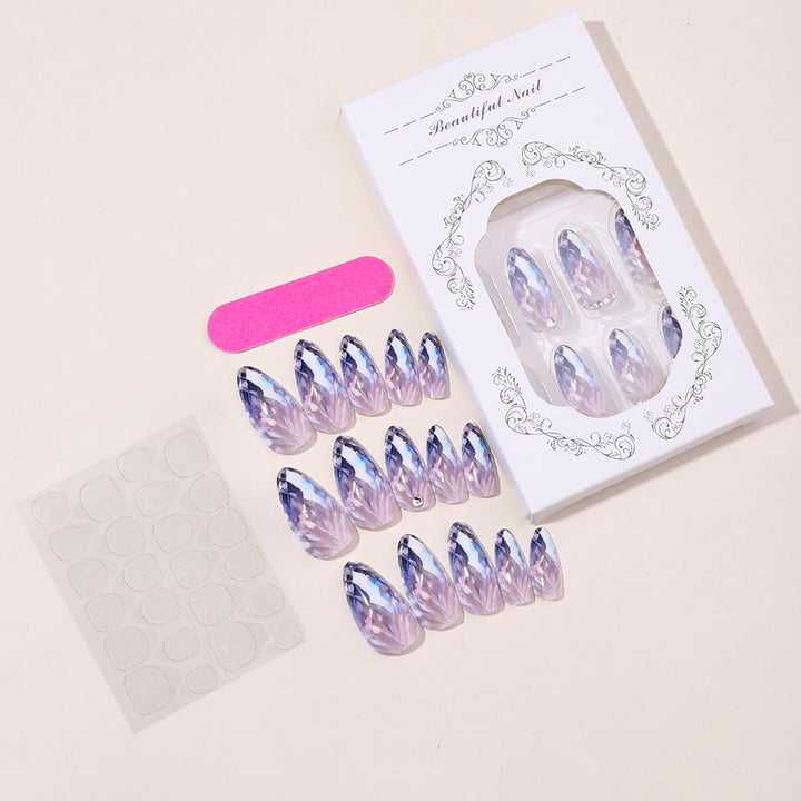 Acrylic nail set with crystal design and sparkling accents Kalsten