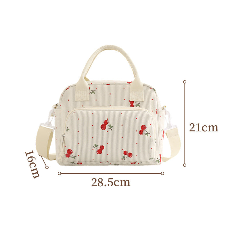 Cute Cherry Print Insulated Lunch Bag Kalsten