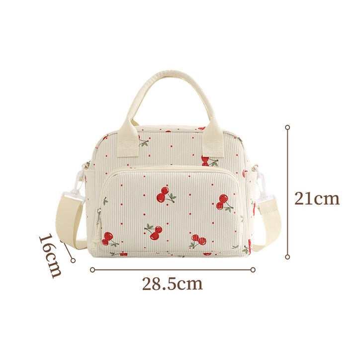 Cute Cherry Print Insulated Lunch Bag Kalsten