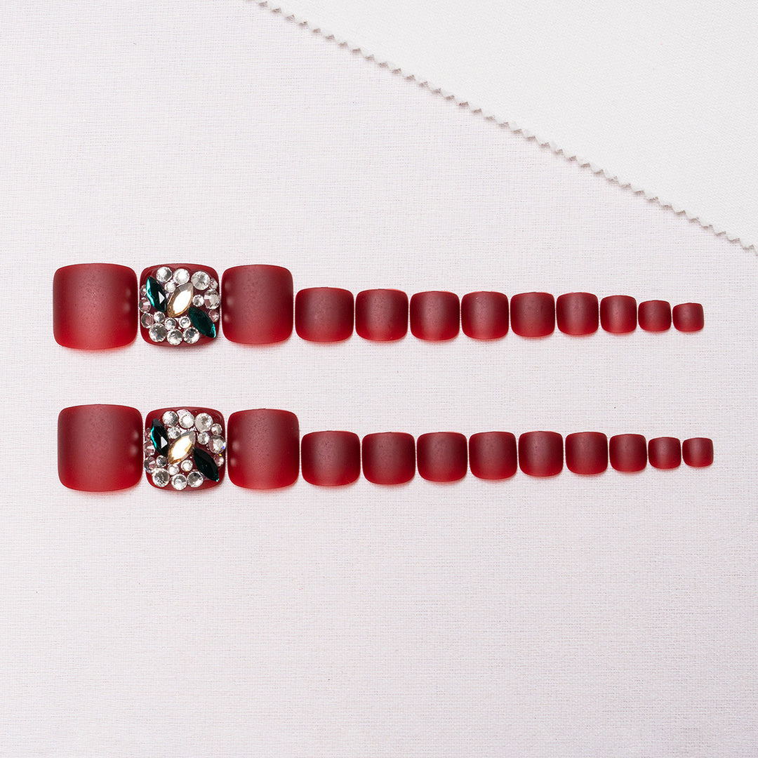 Decorative Rhinestone Pedicure Art