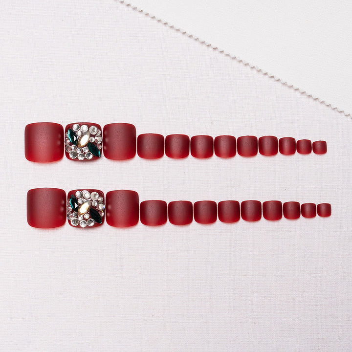 Decorative Rhinestone Pedicure Art