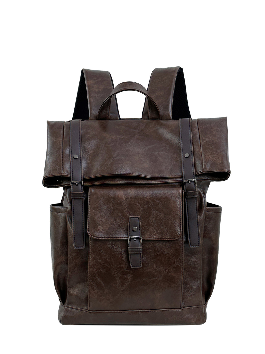 Vintage Leather Carry-All Backpack