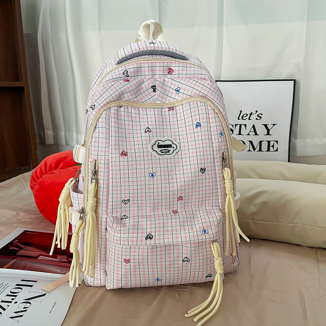 Cute Multi-Pocket Printed Backpack Kalsten