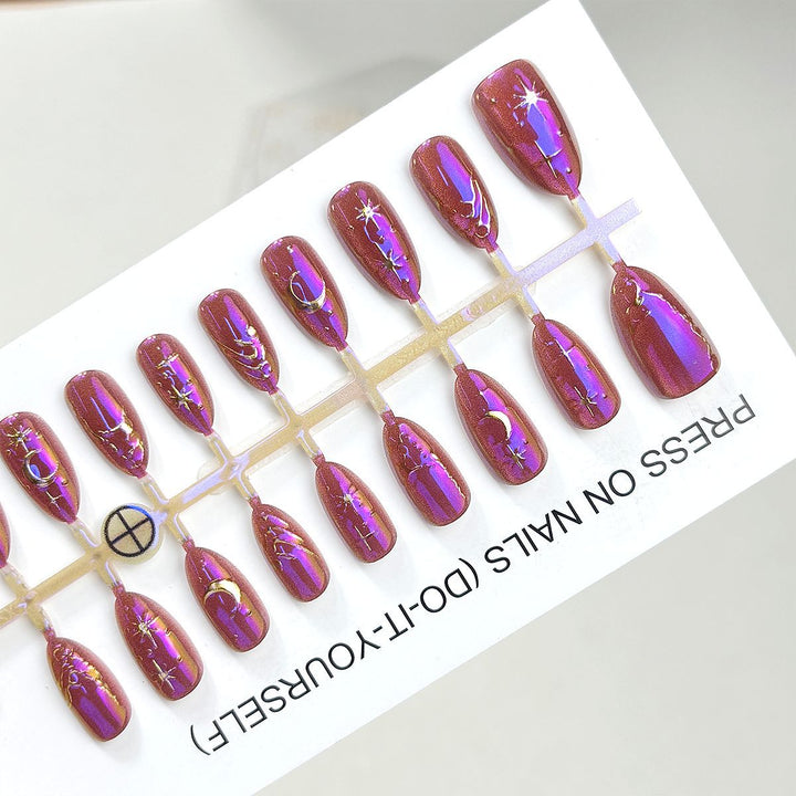 Decorative Press-On Nail Set with Unique Designs Kalsten