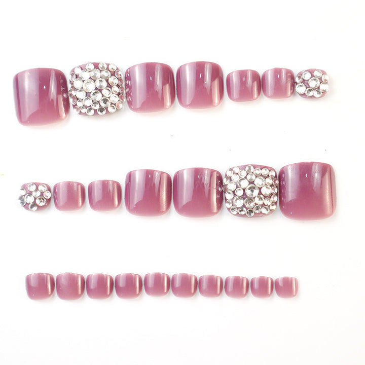 Glamorous Rhinestone Press-On Toenail Set Kalsten