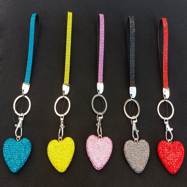 Rhinestone Heart Keychain Kalsten
