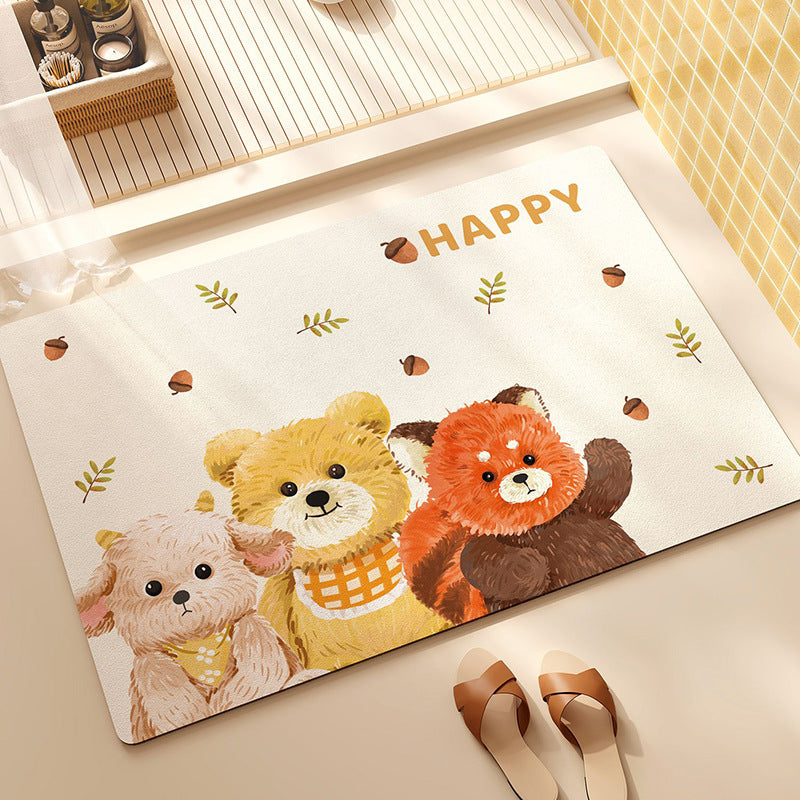 Cute Animal-Themed Plush Floor Mat Kalsten