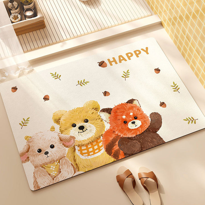 Cute Animal-Themed Plush Floor Mat Kalsten