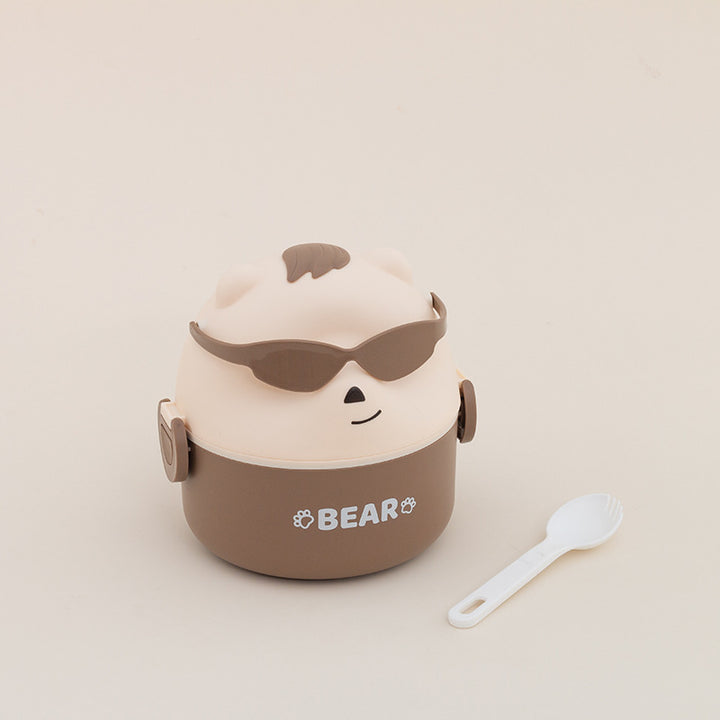 Cute Bear-Themed Portable Snack Container
