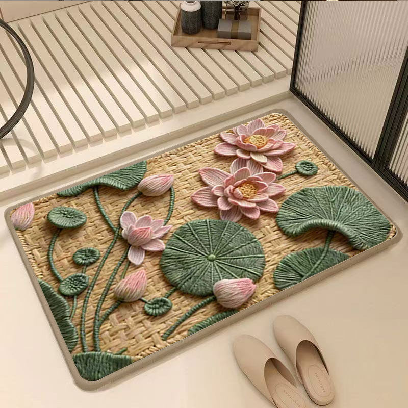 Floral Patchwork Bath Mat Kalsten