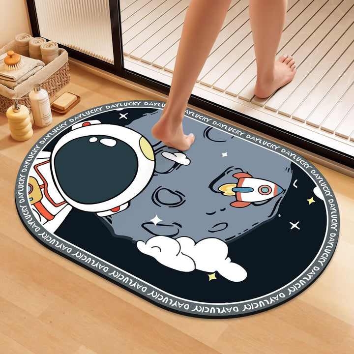 Artistic Floral Bath Mat Kalsten