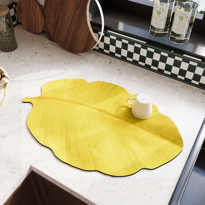 Leaf-Shaped Kitchen Mat