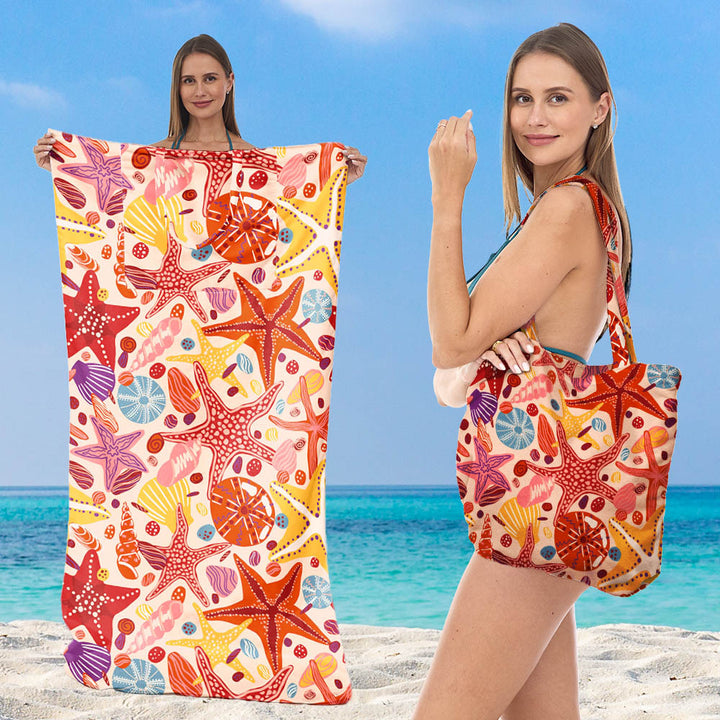 Beach towel with elegant floral patterns Kalsten