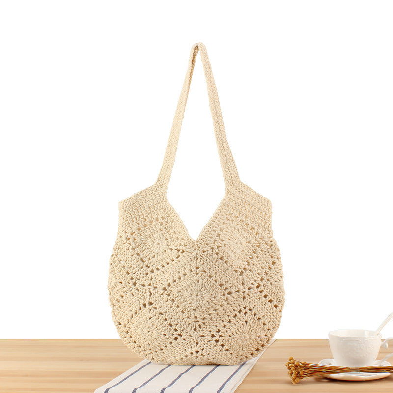Hand-knotted tote bag with unique pattern Kalsten