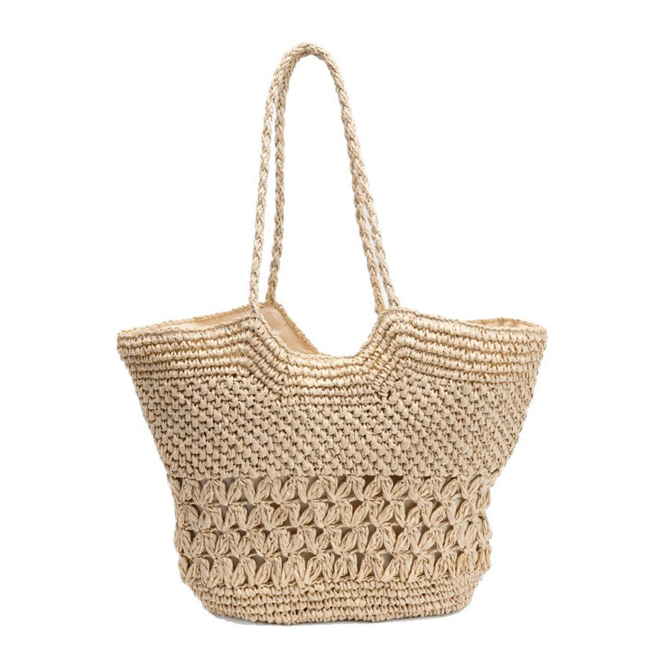 Handcrafted raffia shopping bag with unique structure Kalsten