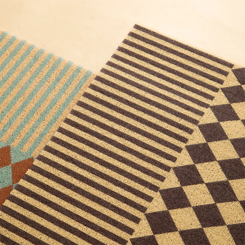Coconut fiber doormat with stripe and diamond pattern Kalsten
